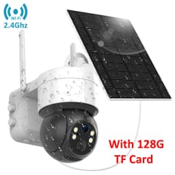Tuya Smart Life APP 3MP WiFi Battery Solar Auto Motion Tracking PIR Surveillance Security Outdoor PTZ Color Night Vision Camera