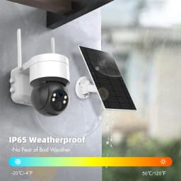 Tuya Smart Life APP 3MP WiFi Battery Solar Auto Motion Tracking PIR Surveillance Security Outdoor PTZ Color Night Vision Camera