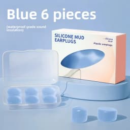 Soft Silicone Earplugs - Noise Reduction Waterproof Comfortable Fit, Suitable for Sleeping Swimming Creating a Quiet Environment