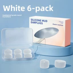 Soft Silicone Earplugs - Noise Reduction Waterproof Comfortable Fit, Suitable for Sleeping Swimming Creating a Quiet Environment