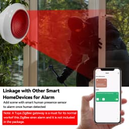 Meian Tuya 100dB Siren Alarm Wireless Sirena Alarma Linkage Security Protection Control Via Smart Life APP ZigBee 3.0 Gateway