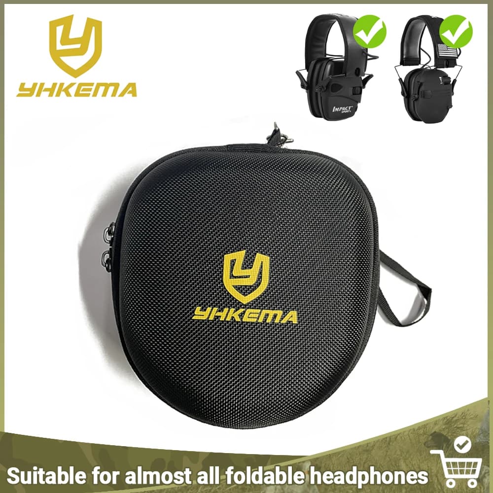YHKEMA Earmuff Bag For Honeywell Impact Earmuff and Walkers Headphone Anti-dust Protective Waterproof Portable Earmuff Storage