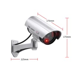 Creative Fake Bullet Camera Plastic Dummy CCTV Camera With Red Flashing Led Power Via AA Battery Surveillance Security System