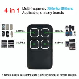 Garage Door Remote Control Duplicator 433.92MHz 868.3MHz Garage Door Command Opener Electric Gate Control For Fixed Rolling Code