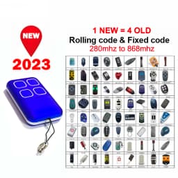 Garage Door Remote Control Duplicator 433.92MHz 868.3MHz Garage Door Command Opener Electric Gate Control For Fixed Rolling Code