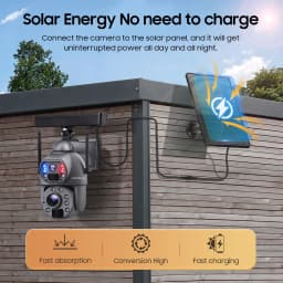 SHIWOJIA 36X ZOOM 12MP 4G SIM Solar Camera Outdoor 360° Wireless WIFI Battery Security Cameras with Solar Panel PIR Night Vision