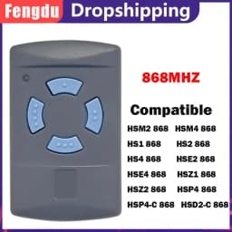 Remote Control 868 MHz Compatible With HSM2,HSM4 HSE2 HSE4 868 Garage Door Wireless Remote Command Opener