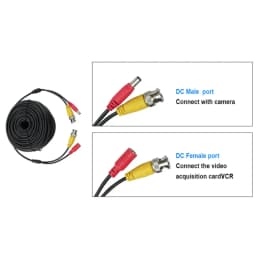 AHD CCTV Camera Cable 5M/10M/20M/30M BNC Cable Output DC Plug Cable for Analog AHD Surveillance CCTV DVR System Accessories