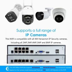XMeye POE IP Camera HD 4MP 1080P 2.8MM Len Outdoor Security Camera with 85ft IR Night Vision Remote Viewing IP66 Waterproof 2.5K