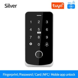 Garage Door Opener Motor Kit with Fingerprint Access Controller Bluetooth Tuya App NFC Lock Power Supply Control for Swing Gates