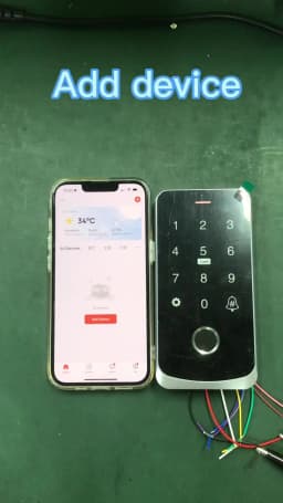 Garage Door Opener Motor Kit with Fingerprint Access Controller Bluetooth Tuya App NFC Lock Power Supply Control for Swing Gates