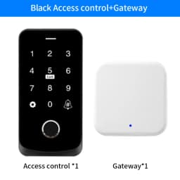 Garage Door Opener Motor Kit with Fingerprint Access Controller Bluetooth Tuya App NFC Lock Power Supply Control for Swing Gates