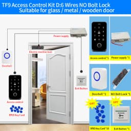 Garage Door Opener Motor Kit with Fingerprint Access Controller Bluetooth Tuya App NFC Lock Power Supply Control for Swing Gates
