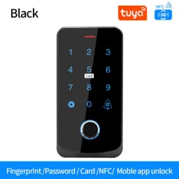 Garage Door Opener Motor Kit with Fingerprint Access Controller Bluetooth Tuya App NFC Lock Power Supply Control for Swing Gates