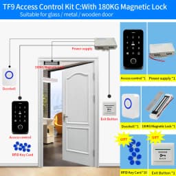 Garage Door Opener Motor Kit with Fingerprint Access Controller Bluetooth Tuya App NFC Lock Power Supply Control for Swing Gates
