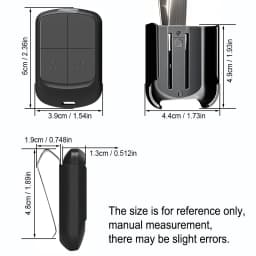 YNG800 280-868MHz Multifrequency Electric Garage Door / Gate Remote Control Duplicator 433MHz Handheld Transmitter With Clip