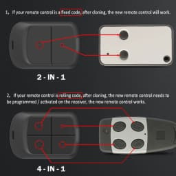 YNG800 280-868MHz Multifrequency Electric Garage Door / Gate Remote Control Duplicator 433MHz Handheld Transmitter With Clip