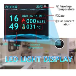 2.4G WiFi Gas Alarm Sensor Combustible Gas Detector Works With Tuya/Smart Life APP Information Push For Home Alarm System