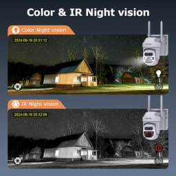 SHIWOJIA 5MP Solar Camera 4G SIM Outdoor 360° Wireless WIFI Solar Battery Powered PTZ Security Cameras PIR Night Vision Video