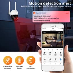 Fuers 8MP 4K IP Camera Outdoor Home Security Auto Tracking AI Human Detection WIFI CCTV Surveillance Camera Work With Tuya Smart