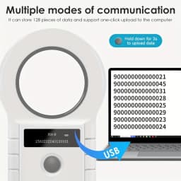 Bluetooth/USB Animal Tag Reader RFID Reader Ear Tag Reader Pet Chip Scanner Pet Microchip Reader for Dog Cat Cow Sheep