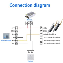 DC12 small access control electric mortise lock embedded electronic bolt lock door lock mini electric lock with feedback