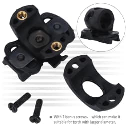 BOOIU Helmet Flashlight Holder Clip for Fast Tactical Helmet Mount Clamp Adapter 60 Degree Universal Rail Helmet Accessories