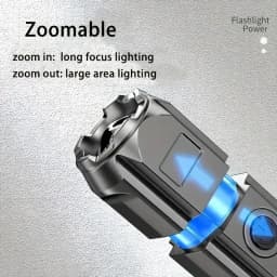 Powerful LED Flashlight Rechargeable USB Waterproof Zoom Fishing Hunting Camping 100,00 Lumen Tactical Flashlight LED Torch