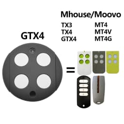 2PCS MHOUSE GTX4 Garage Remote Control For MHOUSE GTX4 TX3 TX4 GTX4C MT4 MT4V MT4G Gate Keyfob Transmitter 433.92MHz