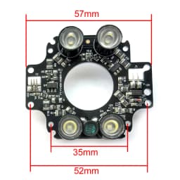 4 LEDs Array Infrared 90 Degrees Bulbs 850nm IR Board Illuminator For CCTV Camera