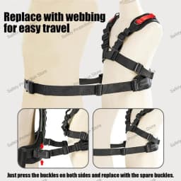 Kids Adjustable Safety Belt Child Motorcycle Cycling Safety Belt Reflective Front Back Duals-purpose Grab Handle Strap Harness