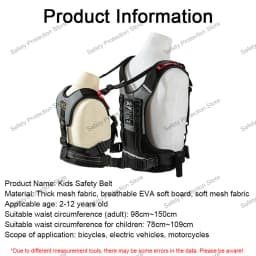 Kids Adjustable Safety Belt Child Motorcycle Cycling Safety Belt Reflective Front Back Duals-purpose Grab Handle Strap Harness