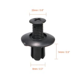 100/50/10Pcs Car 8mm Hole Plastic Rivets Fastener Clip Car Bumper Fender Auto Black Door Trim Fasteners Retainer Push Pin Clips