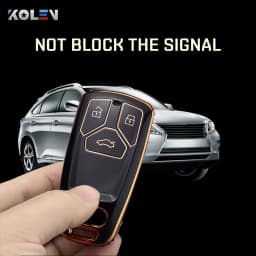 Fashion TPU Car Remote Key Case Cover Shell For Audi A4 B9 A5 A6 8S 8W Q5 Q7 4M S4 S5 S7 TT TTS TFSI RS Protector Fob Keyless