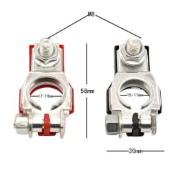 1 Pair 12V 24V Automotive Car Top Post Battery Terminals Wire Cable Clamp Terminal Connectors Car Accessories
