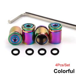 1Set Sport Tire Valve Stem Cap Zinc Alloy Anti-theft Tire Wheel Stem Air Valve Caps for Cars, SUVs, Bicycle, Trucks, Motorcycles