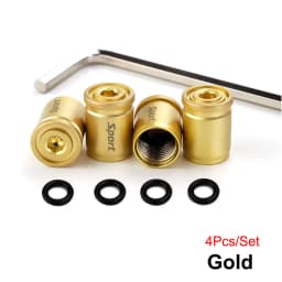 1Set Sport Tire Valve Stem Cap Zinc Alloy Anti-theft Tire Wheel Stem Air Valve Caps for Cars, SUVs, Bicycle, Trucks, Motorcycles