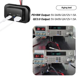 PD QC3.0 Car Charger Socket Quick Charge 12V/24V For Motorcycle Auto Truck ATV RV Bus Dual USB Power Adapter Outlet LED Light