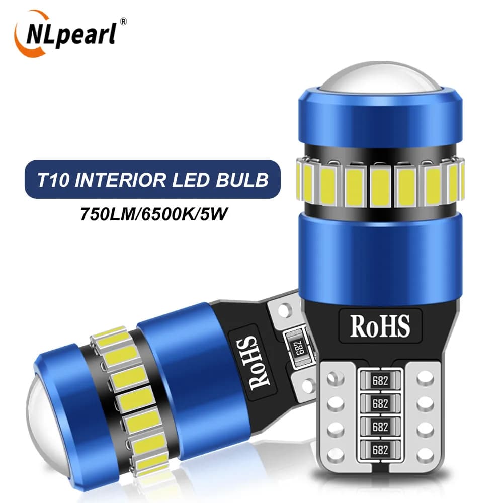 2PCS T10 W5W LED CANBUS No Error 12V Car Side Interior Lights 168 194 3030 SMD for BMW Audi Super Bright Car Interior Lights