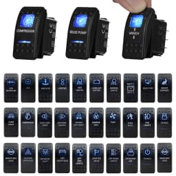 Blue Led Rocker Switch Button 5Pins&7Pins ON OFF ON For Car Marine Boat NARVA ARB Style interior Lights parts Camper Accessories