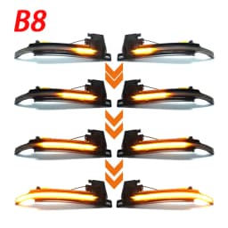 Dynamic Blinker Mirror Light for Audi A3 8P Q3 A6 C6 4F S6 A4 A5 B8 LED Turn Signal Side Indicator S4 S5 S6 A8 D3 8K S8