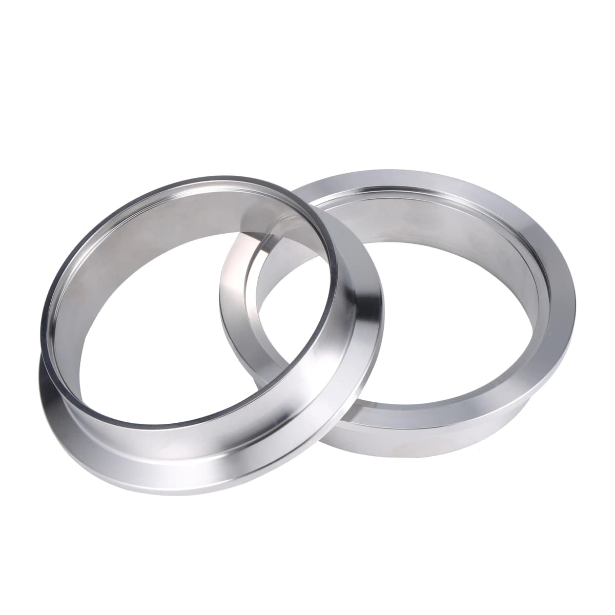 304 Stainless Steel 1.5~6 Inch 51 63 76 mm V flangeTurbo Exhaust Pipe Male Female flange