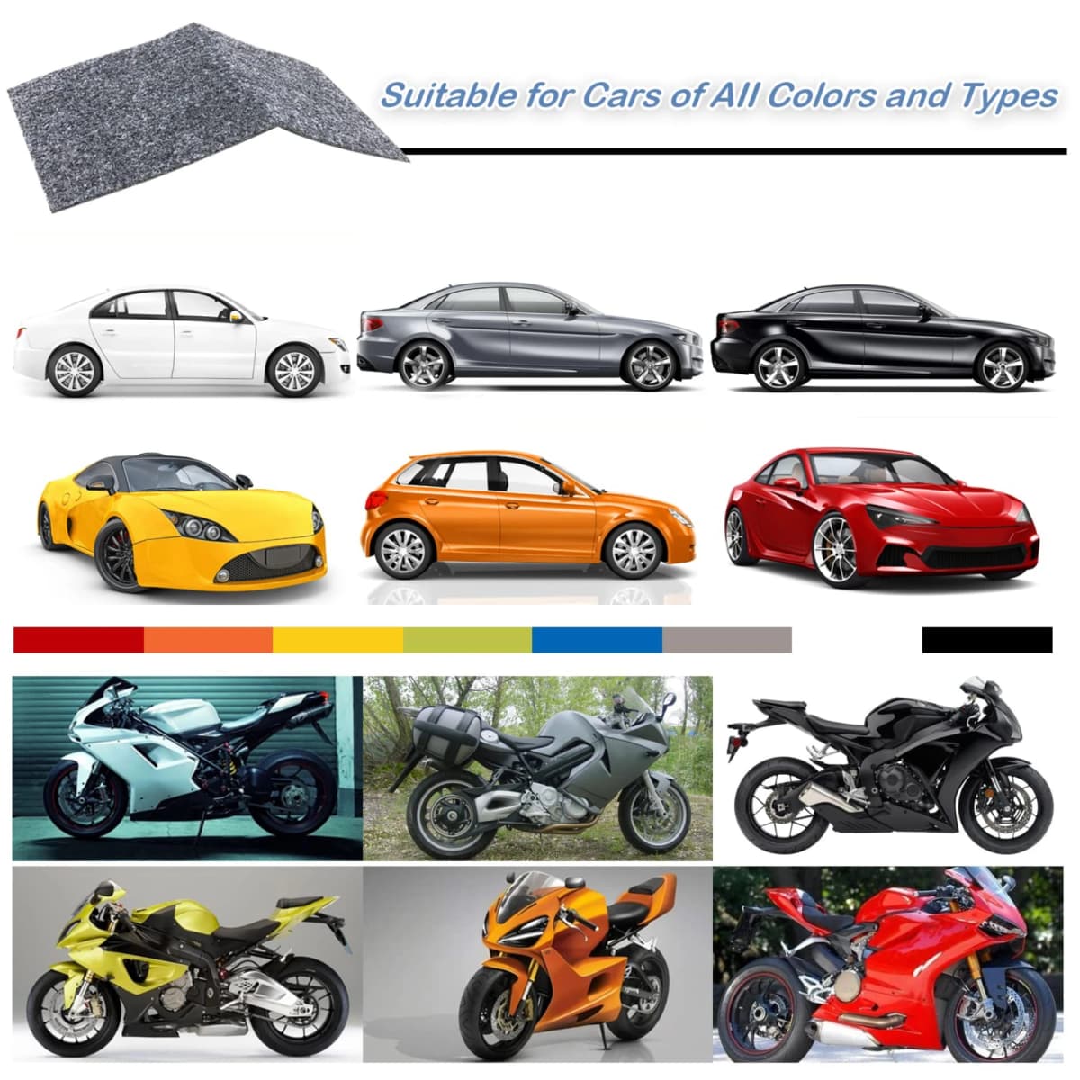 3pcs Sparkle Nano Cloth For Car Scratches, Nano Magic Cloth, Remove,Easy To Repair Light Scratch, Nanosparklecloth For Car Scrat