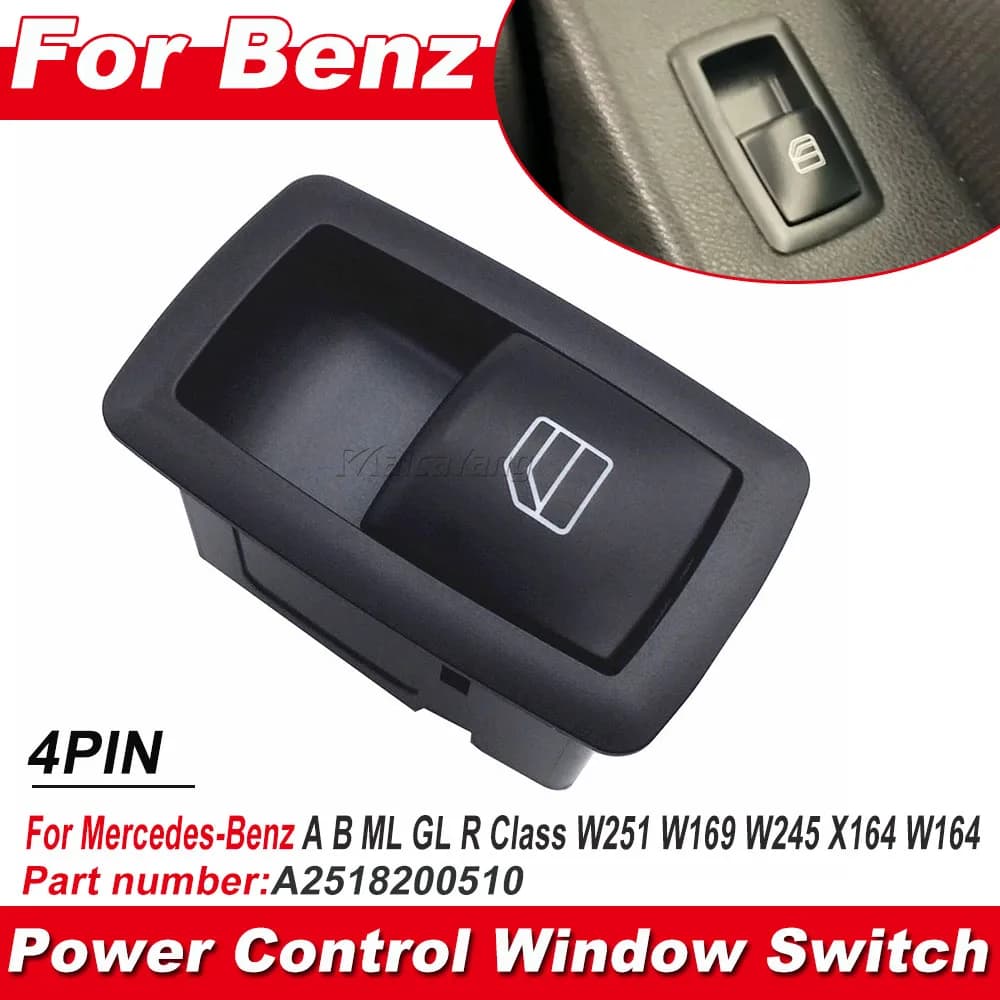 Car Window Switch Button Electric Control A2518200510 For Mercedes For Benz A B M R GL Class W251 W169 W245 X164 W164