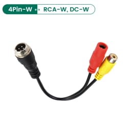 GreenYi 4Pin Aviation Head Male/Female to RCA AV/Female DC Multiple Cable Plug Adapter Converter For Car Rear Camera Monitor