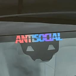 32X5.08cm Letter Sticker Vinyl Waterproof Antsocial Decal Non Fade Reflective Cool Car Decoration Sticker Unique Gift