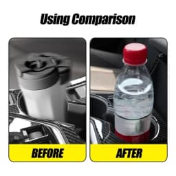 Car Water Cup Limiter Auto Water Cup Slot Anti Slip Silicone Pad Insert Slot Drink Bottle Self-adhesive Limiter Shock Absorber