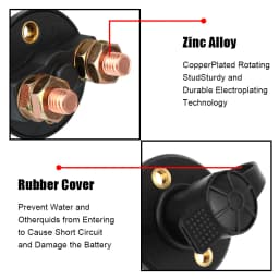 12V 24V Car Power Switch Main Cut Off Kill Switch Vehicle Modified Isolator Disconnector Red Key Cut Off Battery