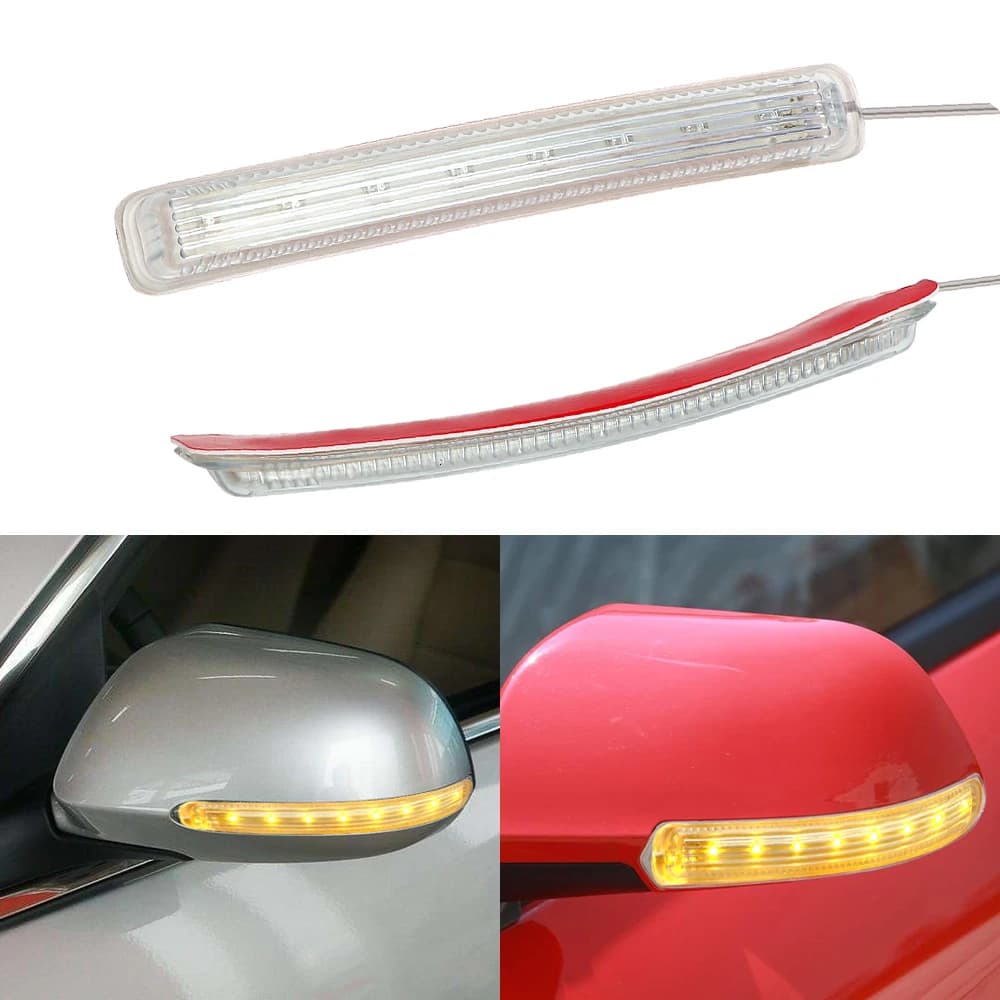 12V Car Rear View Mirror Lights Turn Signal Lamps LED Strips Indicator Side Marker Lateral Off Road 4x4 Automotive Accessories