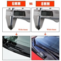 KAWOO 1pcs 8mm/6mm Car Windscreen Wiper Blades Insert Soft Rubber Strip (Refill) 14"16"17"18"19"20"21"22"24"26"28" Accessories